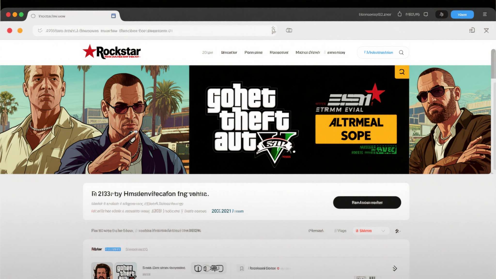 R星官网神秘故障引热议! 玩家猜测《GTA6》预购在即 R星官网神秘故障引热议! 玩家猜测《GTA6》预购在即